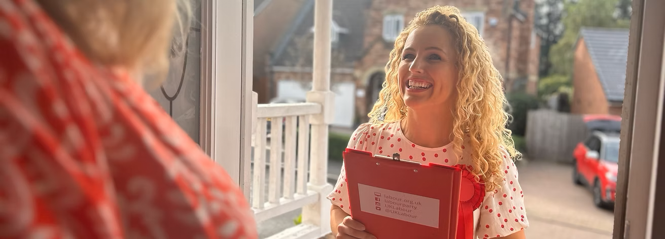 Katie White MP on the Doorstep
