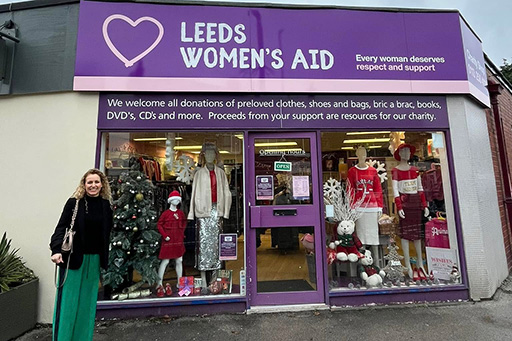 Katie at Leeds Womens Aid Store